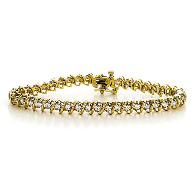 1-1/7 CTW Diamond 8-inch Tennis Bracelet in 10KT Yellow Gold