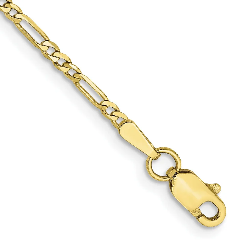 10KT Yellow Gold 8-inch 1.75MM Lobster Clasp Figaro Bracelet