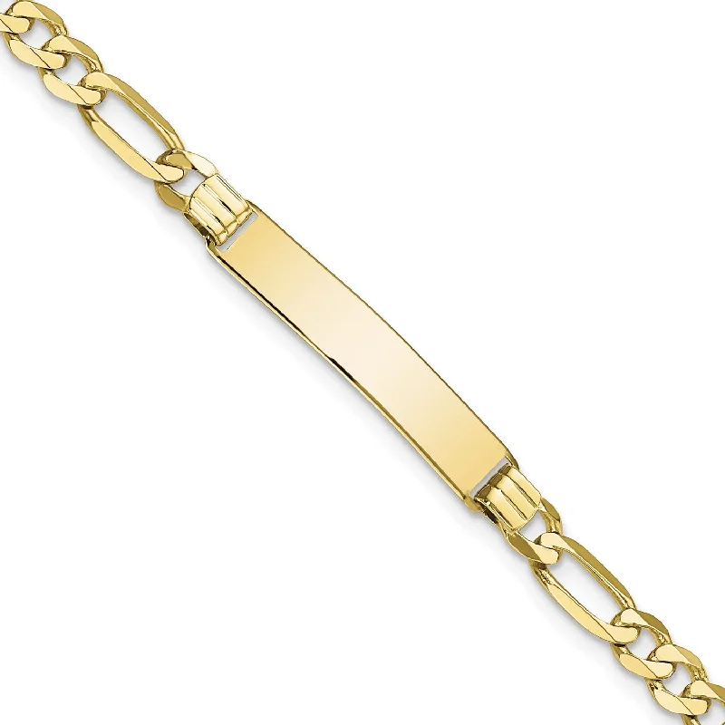 10KT Yellow Gold 8" 6.28MM ID Figaro Bracelet