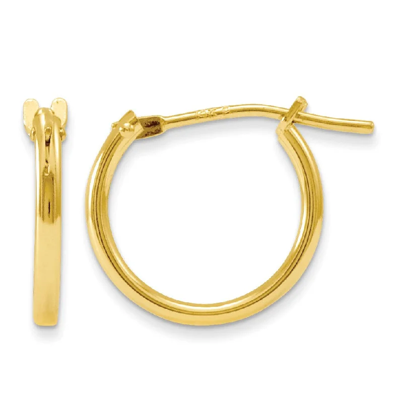 14KT Yellow Gold 11MM Hoop Earrings