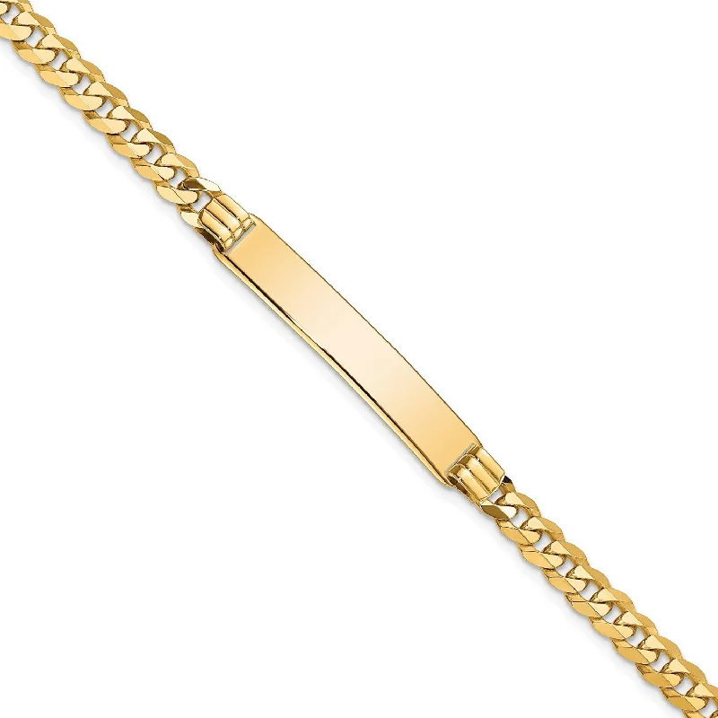 14KT Yellow Gold 7-inch 6MM ID Curb Bracelet