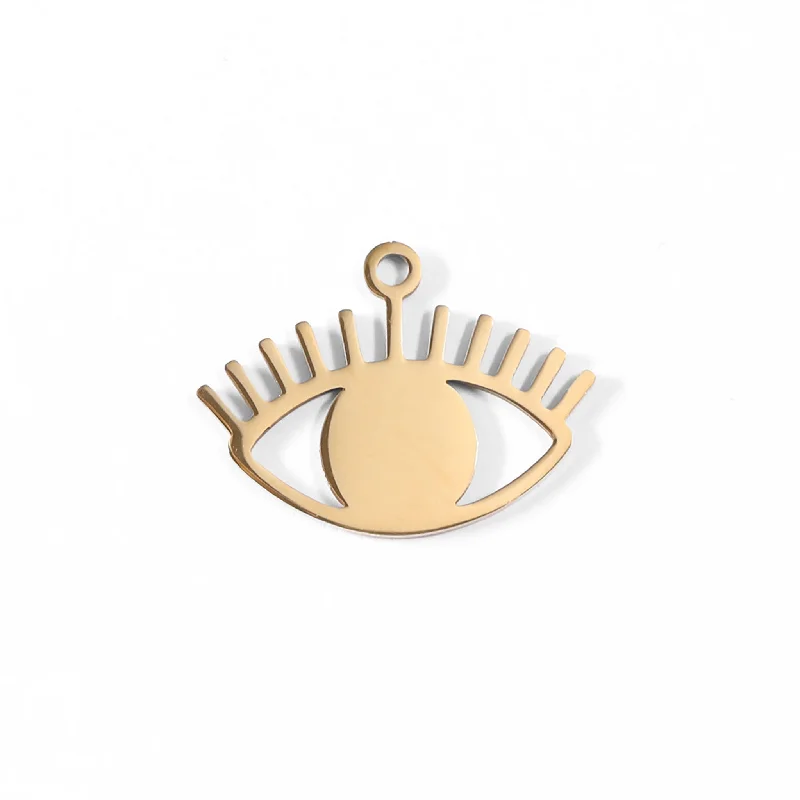 18K Gold PVD Stainless Steel Evil Eye Charm / PDL0039