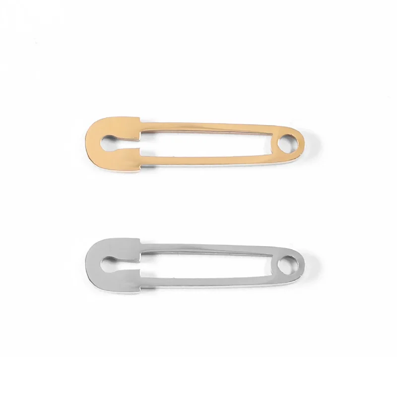 18K Gold PVD Stainless Steel Paperclip Charm / PDL0035