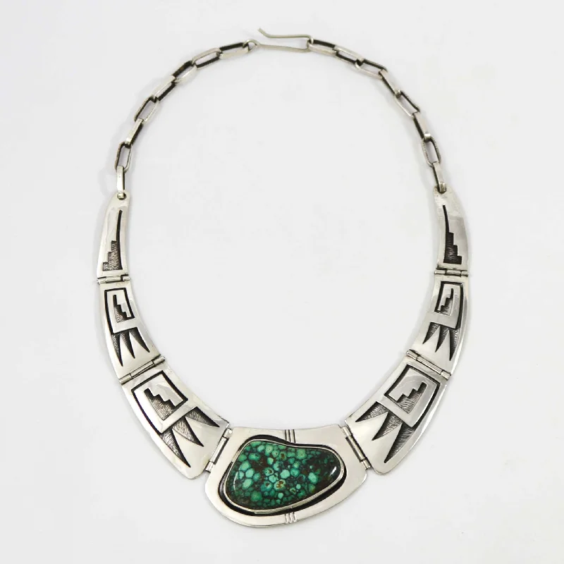 1970s Turquoise Overlay Necklace