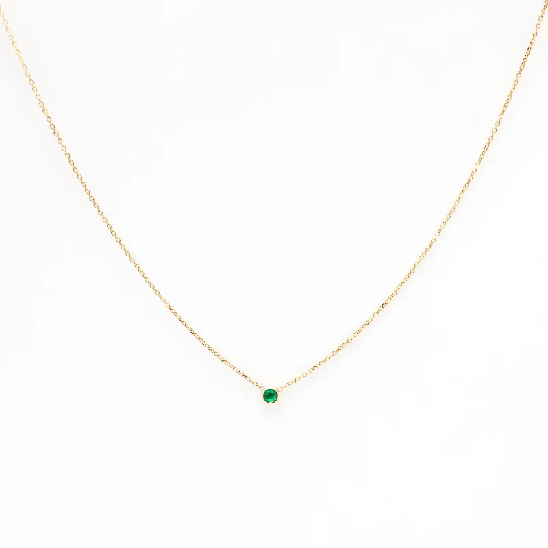 Barely-There Emerald Necklace