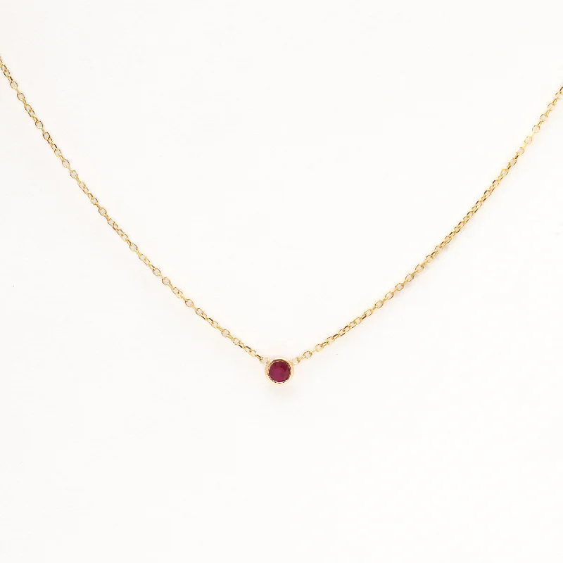 Barely-There Ruby Necklace