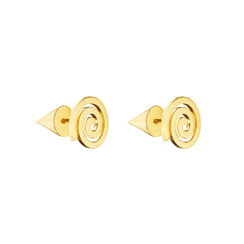 Essence Spiral Stud Earrings