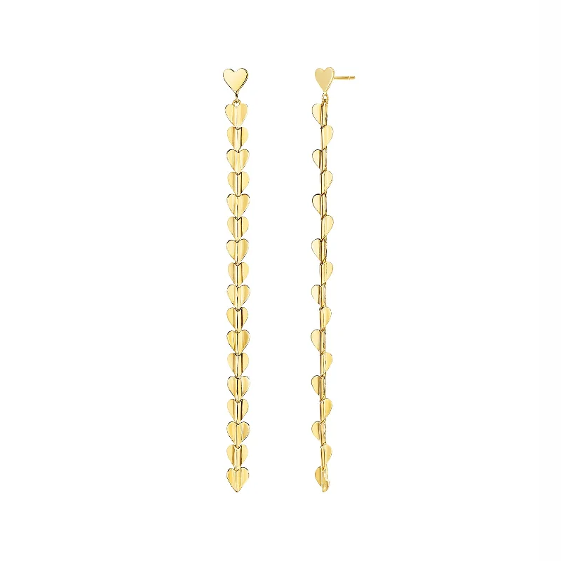 Wings of Love Small Drop Earrings - Yellow Gold