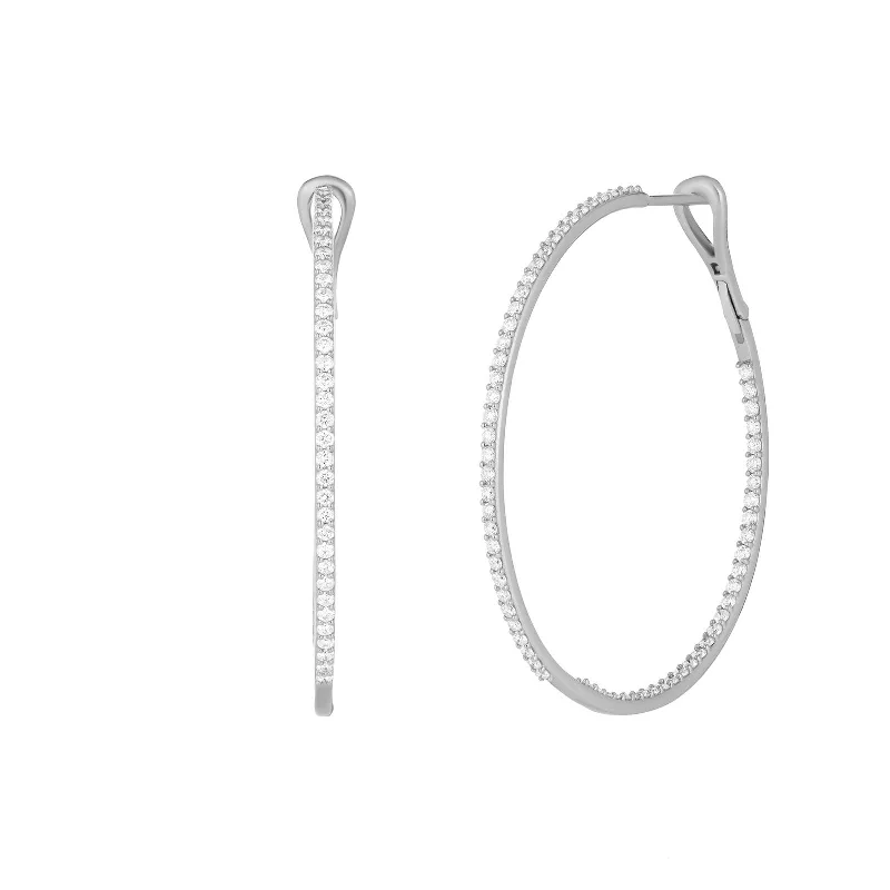 Infinity Hoops - White Gold