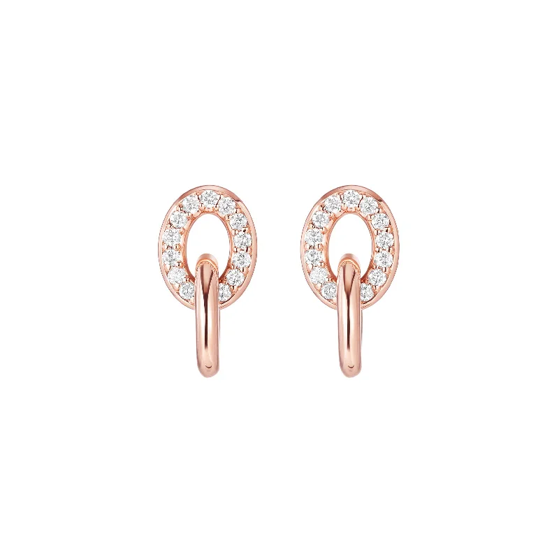 Linked Earrings - Rose Gold