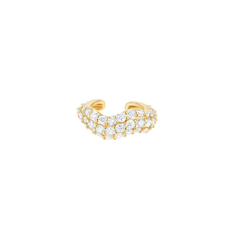 Wave Ear Cuff - Yellow Gold