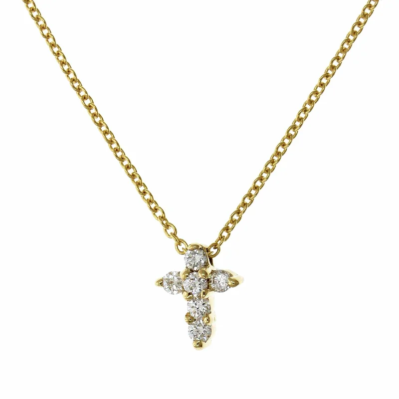 Roberto Coin 18K Yellow Gold Diamond Cross Necklace