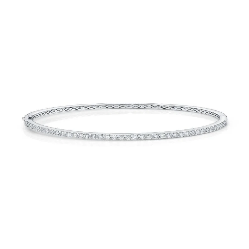 18K White Gold Diamond Bangle