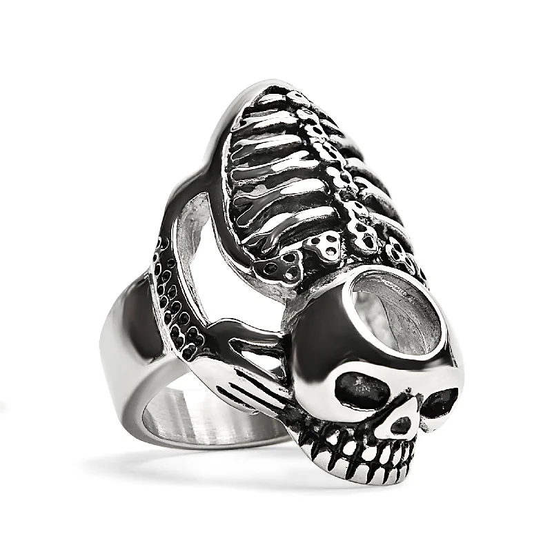 Detailed Skeleton Stainless Steel Ring / SCR3033