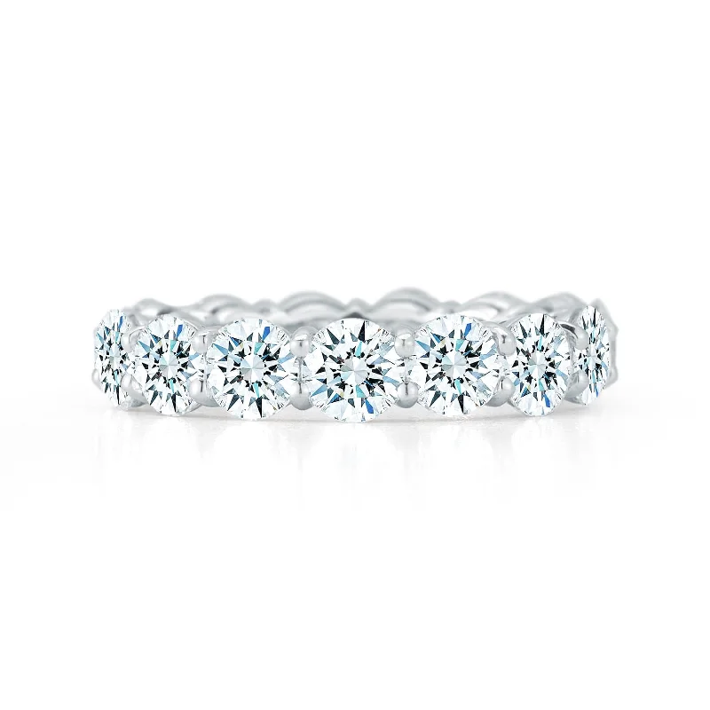 Platinum Shared Prong Diamond Eternity Band