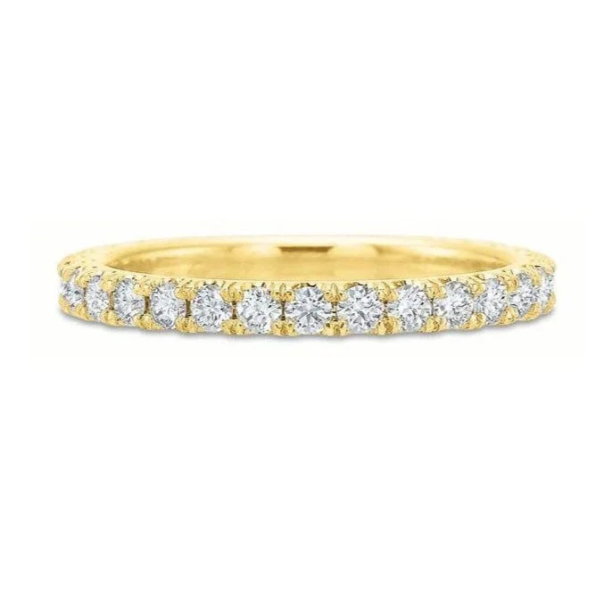 18K Yellow Gold Shared Prong Diamond Eternity Band