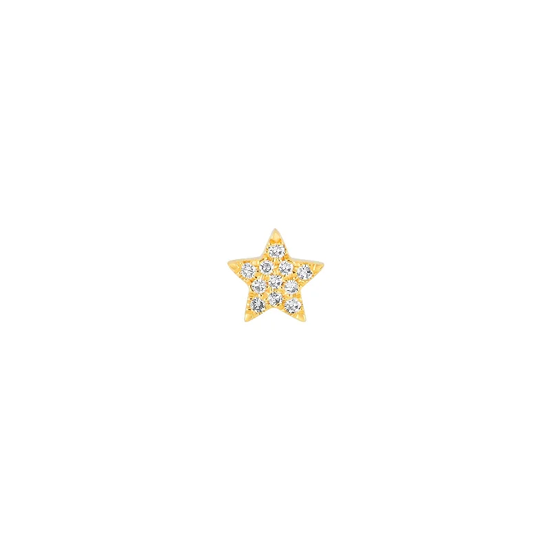 Baby Diamond Star Stud - Yellow Gold