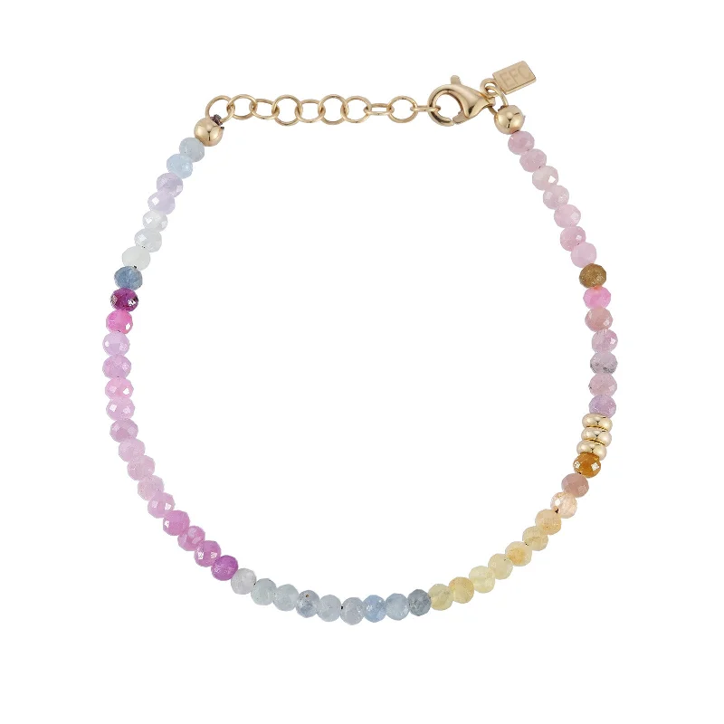 Ombre Sapphire Birthstone Bead Bracelet