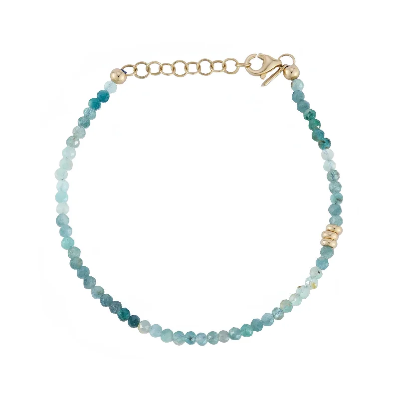 Ombre Tourmaline Birthstone Bead Bracelet