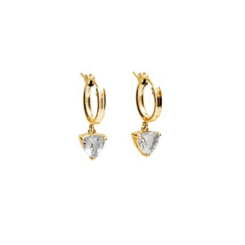 EROS TRILLION HOOP EARRINGS | 14K GOLD & HERKIMER