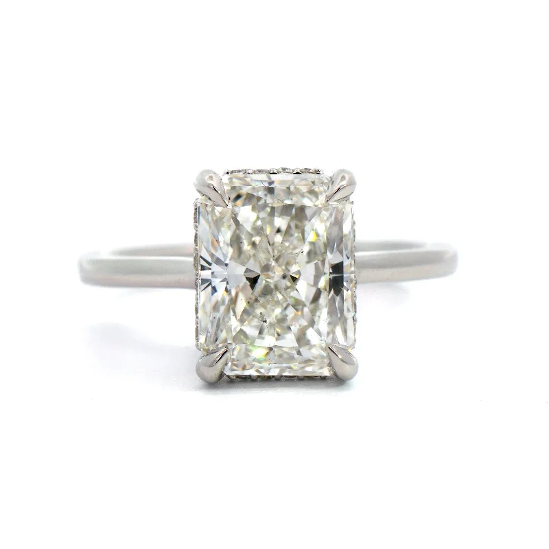 Platinum Radiant Cut Diamond Engagement Ring