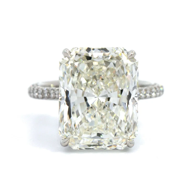 Platinum Radiant Cut Diamond Engagement Ring