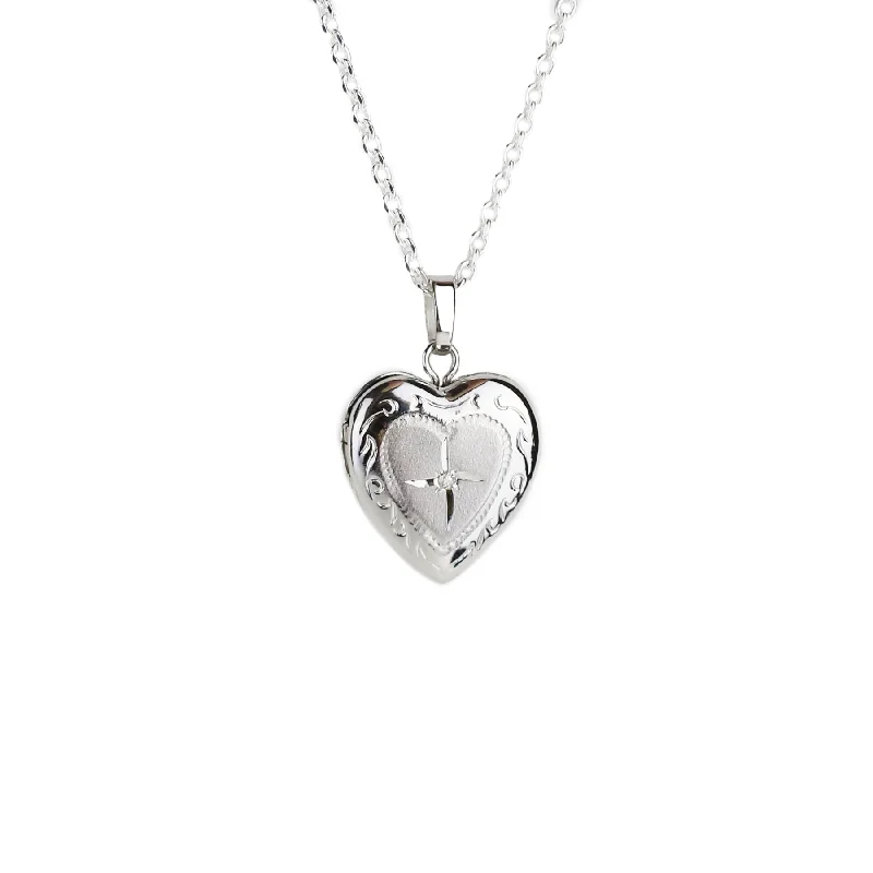 HEART LOCKET NECKLACE | SILVER