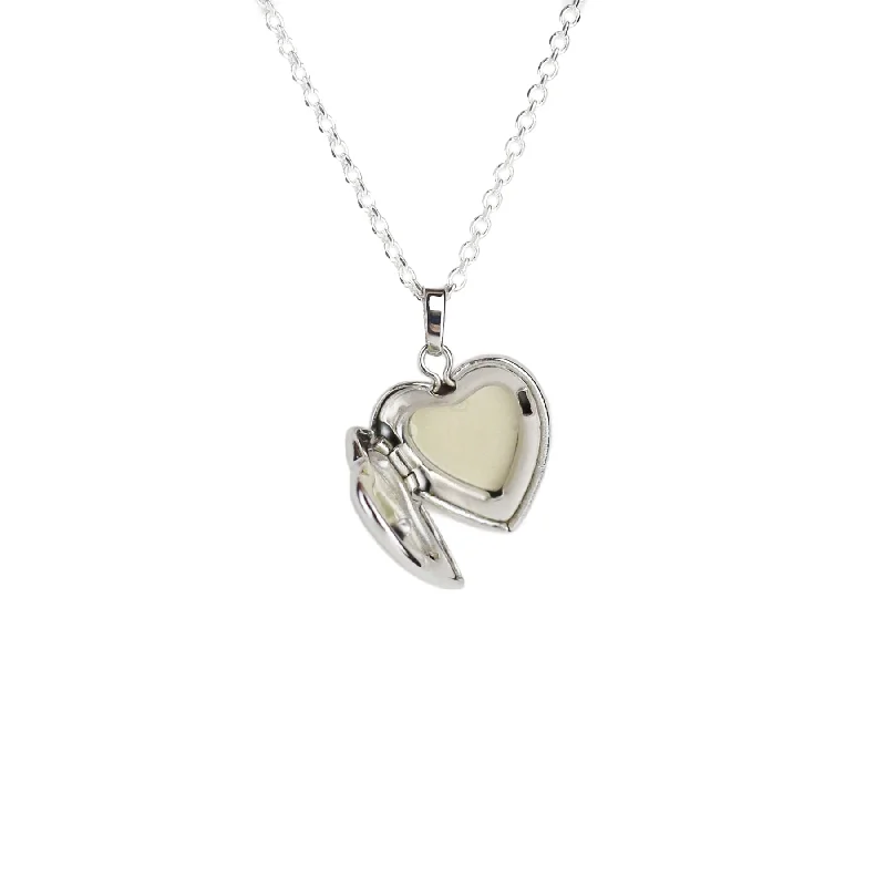 HEART LOCKET NECKLACE | SILVER