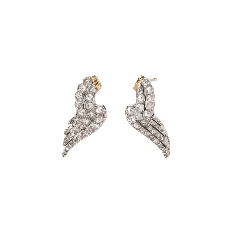 Vintage Diamond Winged Small Earrings