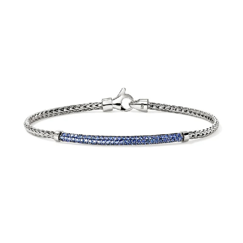 John Hardy Essentials Sterling Silver Bracelet with Blue Sapphire