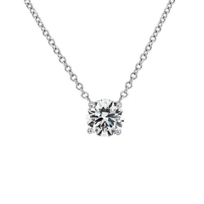 Lab Grown 0.72 Ct. White Gold Diamond Solitaire Pendant