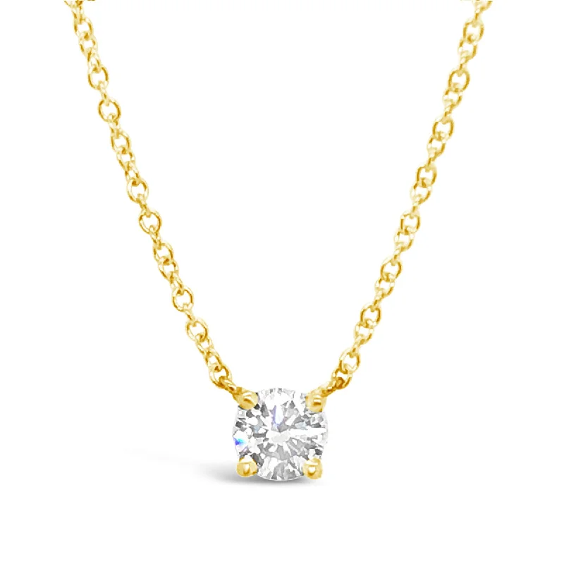 Lab Grown 1.19 Ct. Yellow Gold Diamond Solitaire Pendant