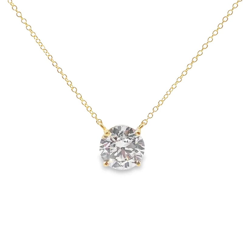 LIGHTBOX Lab Grown 1.80 Ct. Yellow Gold Diamond Solitaire Pendant