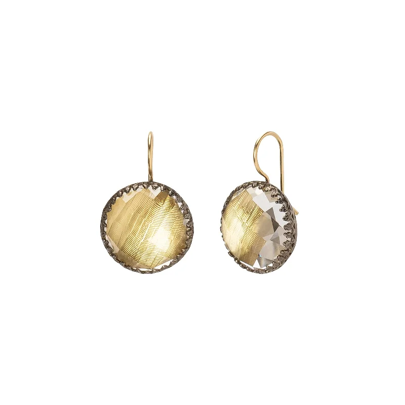 Olivia Button Earrings - Sancerre