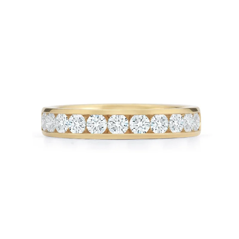 18K Yellow Gold Channel Set Diamond Band