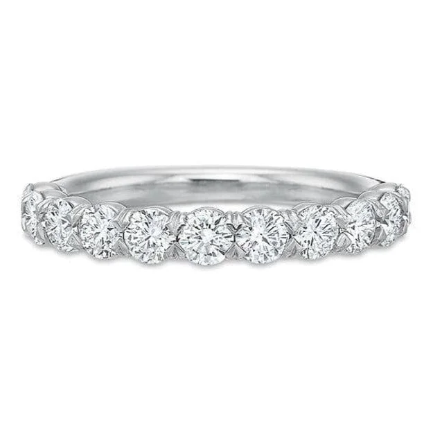 Platinum Prong Set Diamond Band