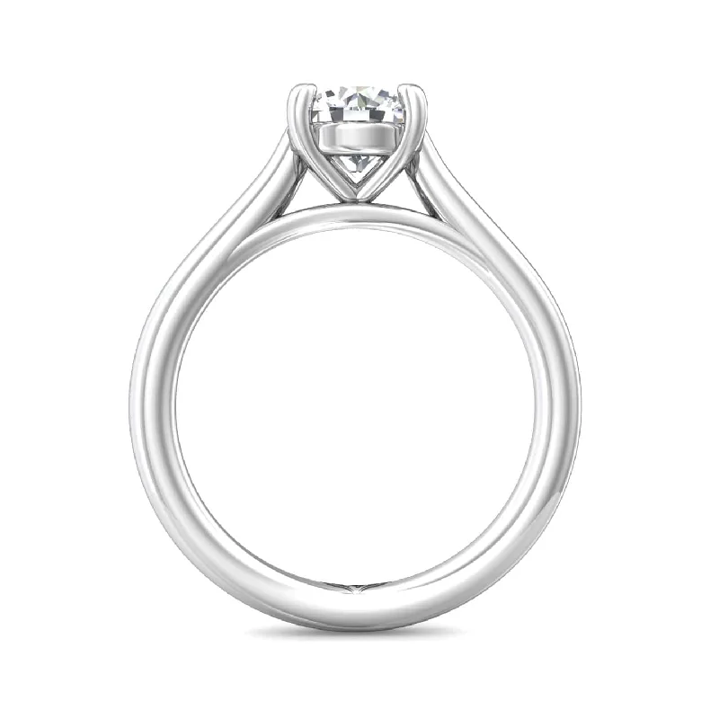 Platinum 4 Prong Cathedral Engagement Ring Setting