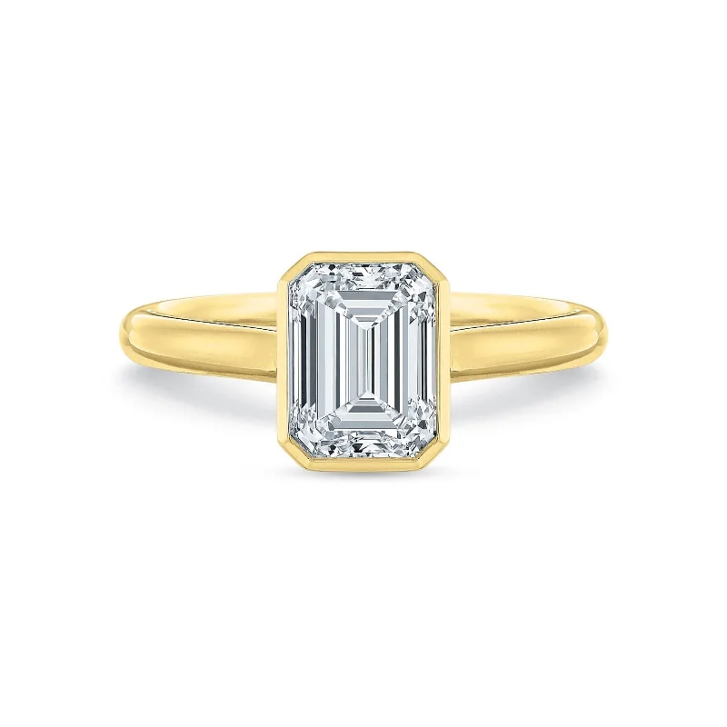 18K Yellow Gold Cathedral Engagement Ring Setting