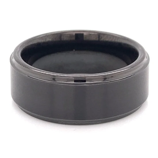 Matte Black Tungsten Comfort Fit Ring / TGR1019