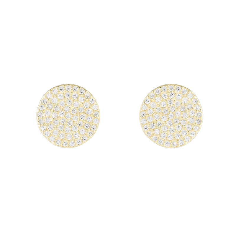 Melrose Pavé Disc Earrings