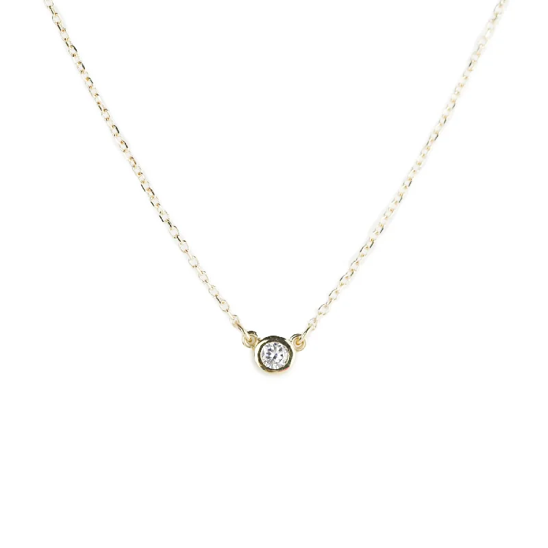 MOISSANITE BEZEL NECKLACE