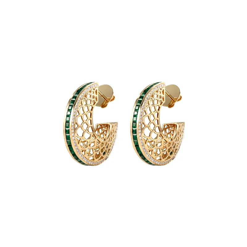 Jodhpur Earrings - Emerald