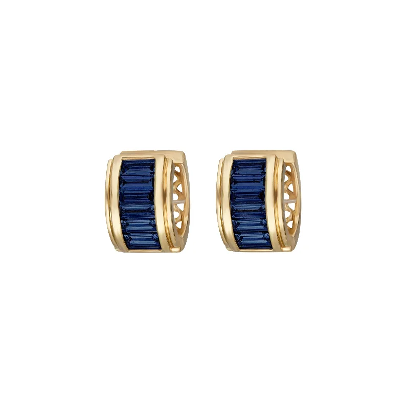 Paro Simple Earrings - Sapphire