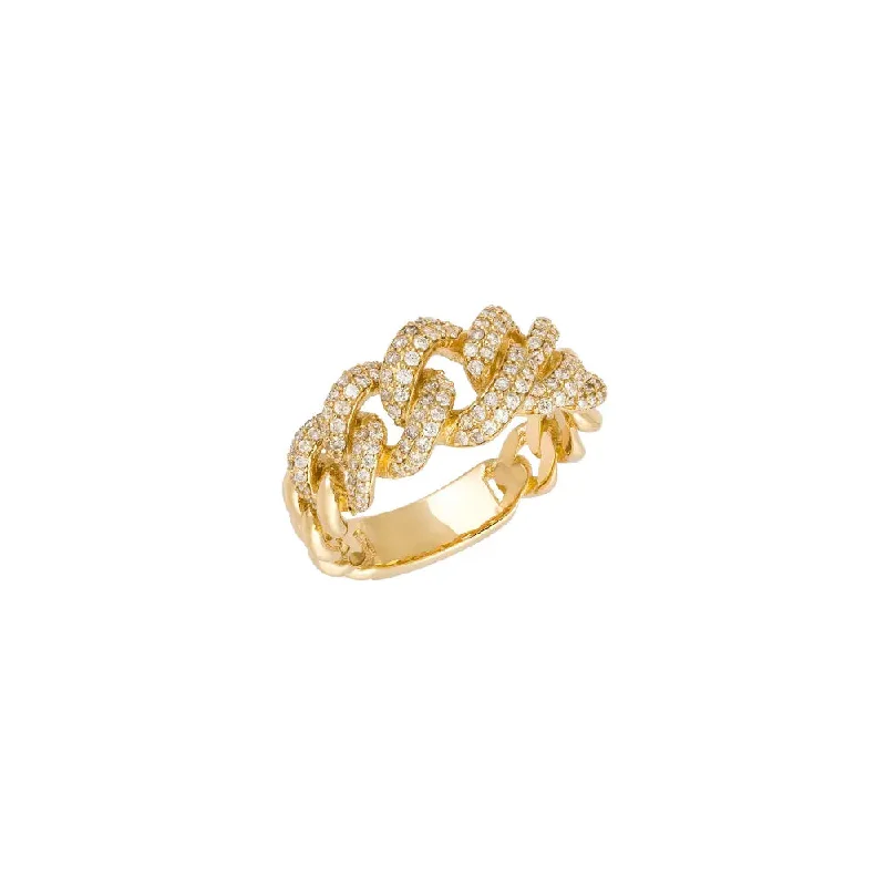 Pave Diamond Chain Ring