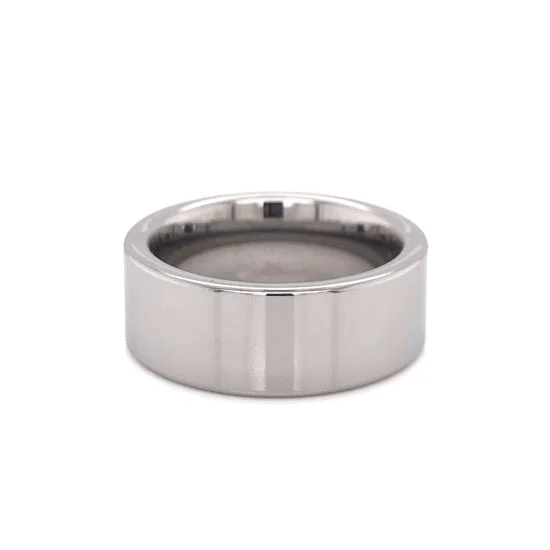 Polished Tungsten Comfort Fit Ring / TGR1028