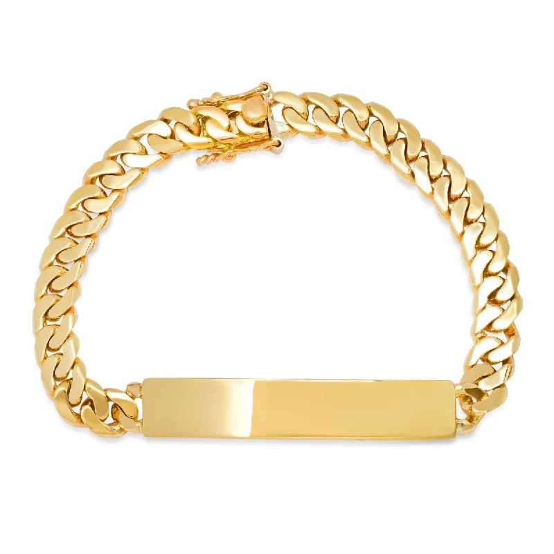 Roberto Martinez 14KT Yellow Gold 8-inch 7.5MM Miami Cuban Link ID Bracelet