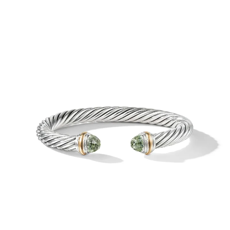 Cable Classics Collection® Bracelet with Prasiolite and 14K Gold