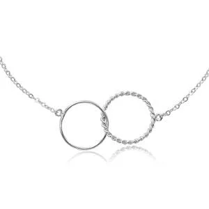 Sterling Silver Interlock Circle Necklace