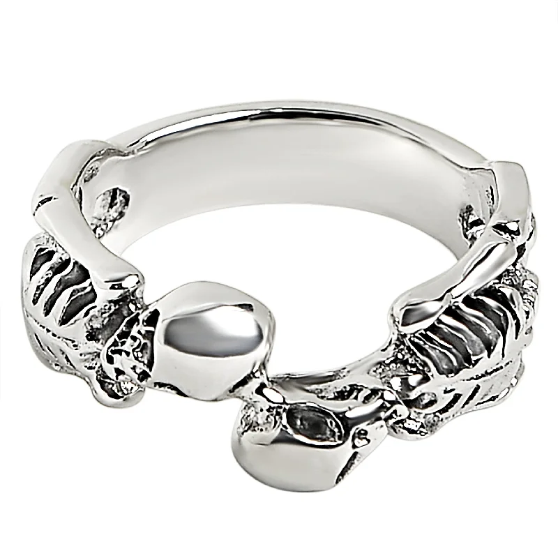 Sterling Silver Two Skeletons Ring / SSR0065