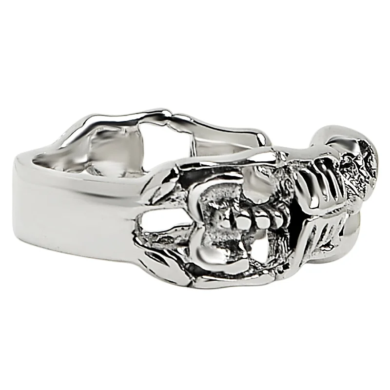 Sterling Silver Two Skeletons Ring / SSR0065